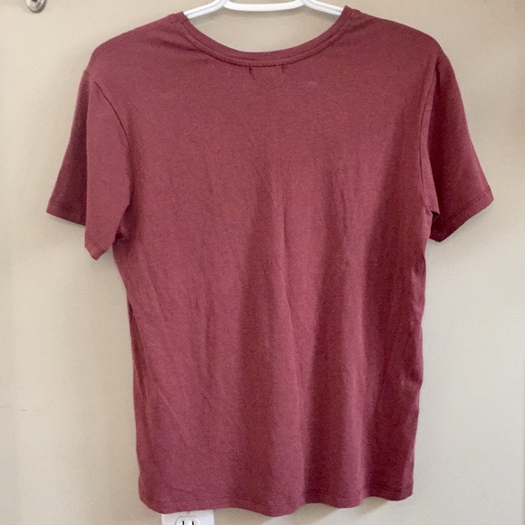Burgundy Soft Ardene Flower T-Shirt - Picture 4 of 4